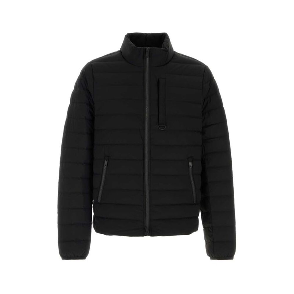 Moose Knuckles Men Black Stretch Nylon Down Jacket